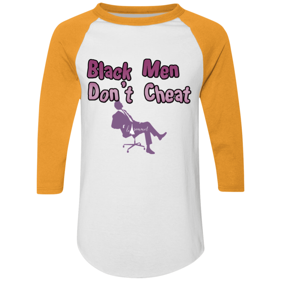 Black Men Don't Cheat Colorblock Raglan Jersey