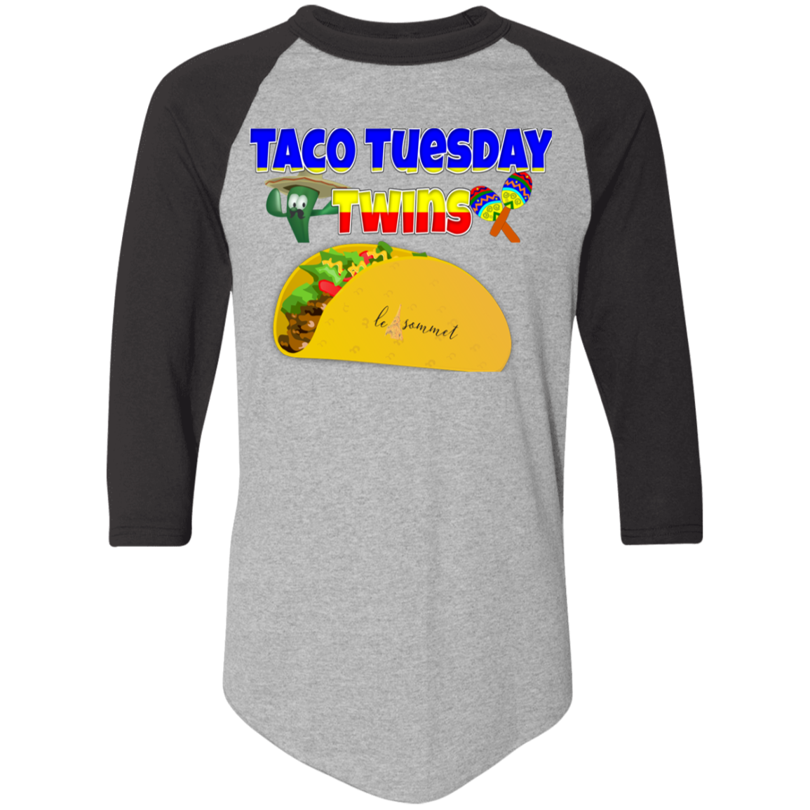 Taco Tuesday Twins Colorblock Raglan Jersey