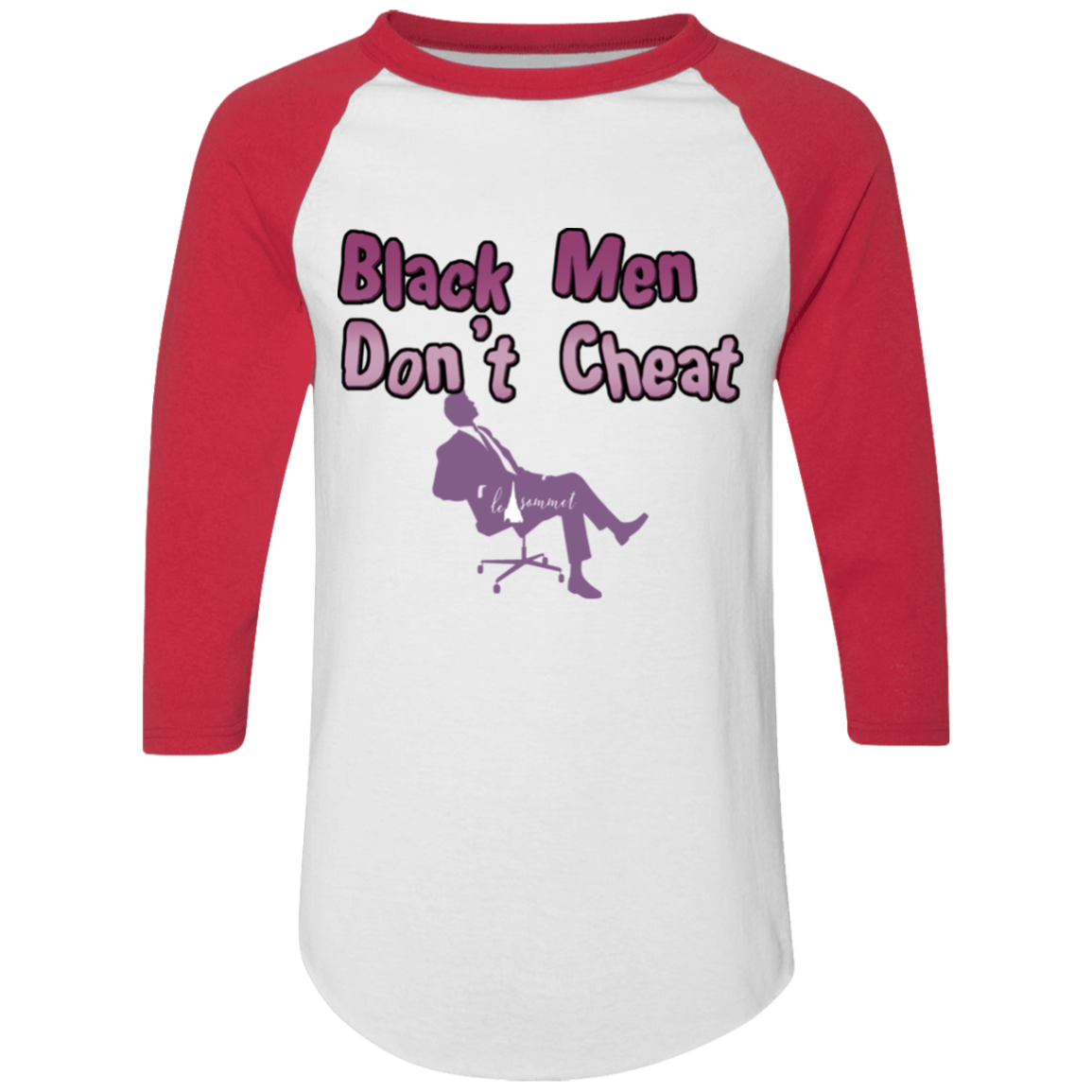 Black Men Don't Cheat Colorblock Raglan Jersey