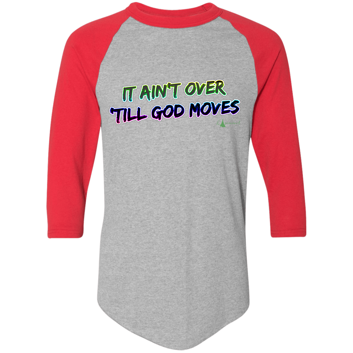 It Ain't Over 'Till God Moves Colorblock Raglan Jersey