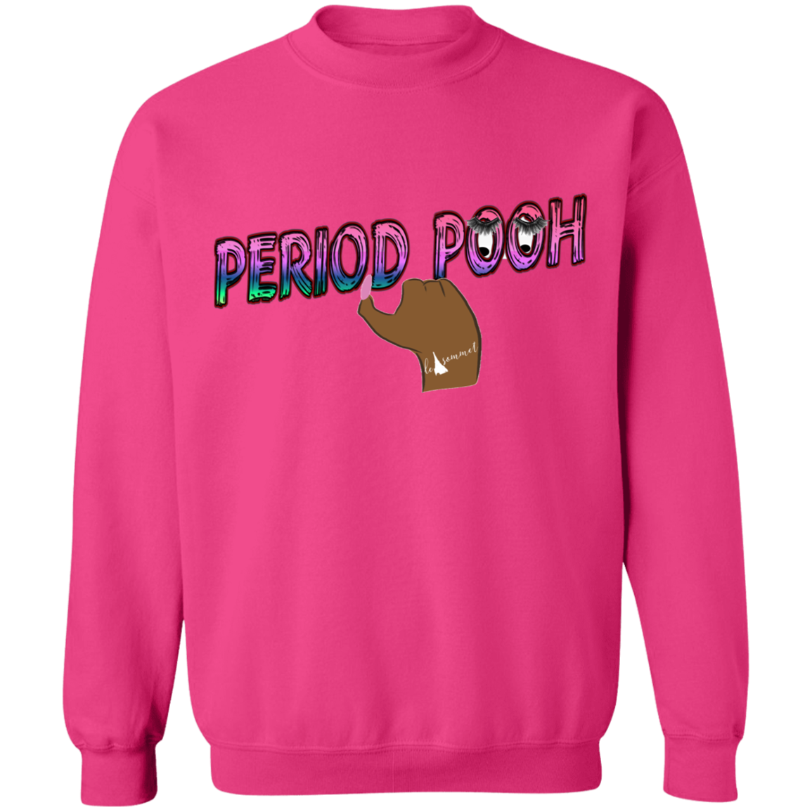 Period Pooh Crewneck Pullover Sweatshirt  8 oz.