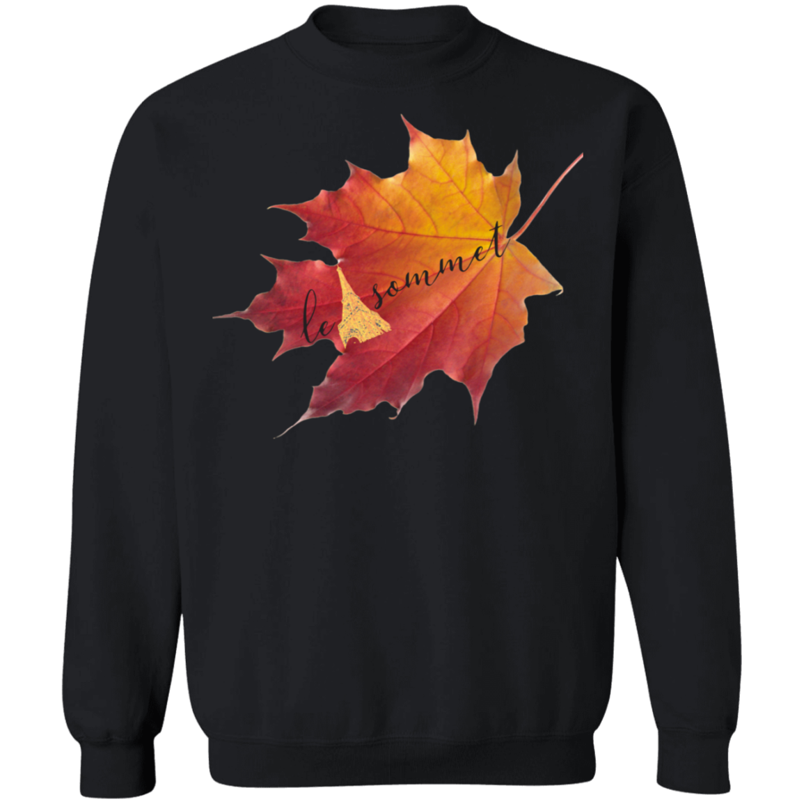 Autumn Logo Leaf Crewneck Pullover Sweatshirt  8 oz.