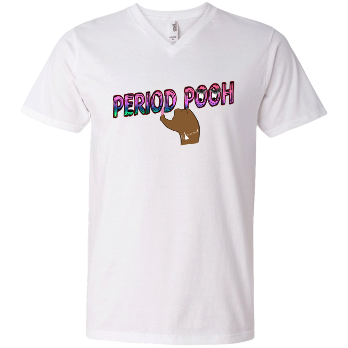 Period Pooh Printed V-Neck T-Shirt