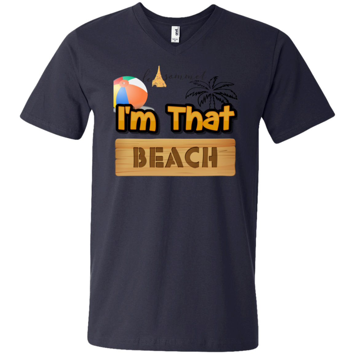 I'm that Beach Printed V-Neck T-Shirt