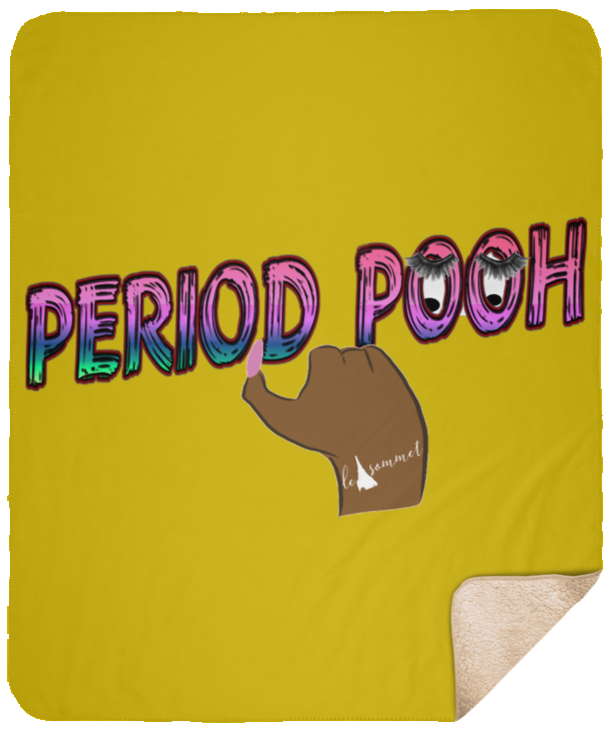 Period Pooh Sherpa Blanket - 50x60