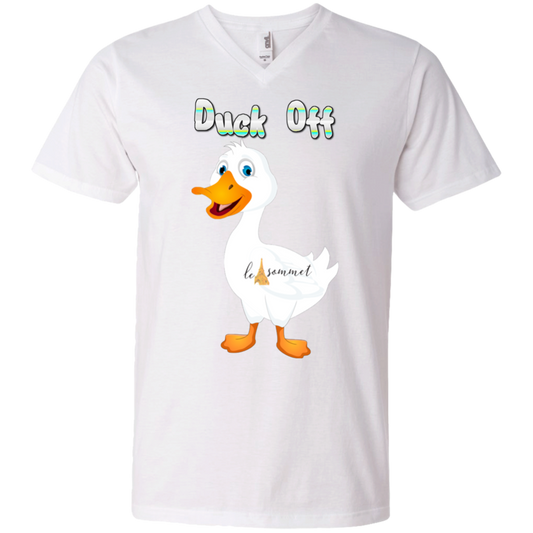 Duck Off Printed V-Neck T-Shirt