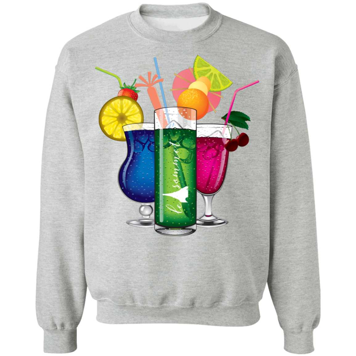 Drinks on Me Crewneck Pullover Sweatshirt  8 oz.