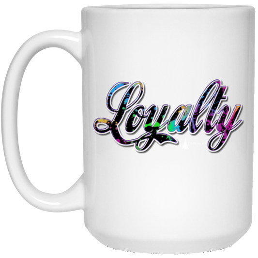 Loyalty Paint Splatter 15 oz. White Mug