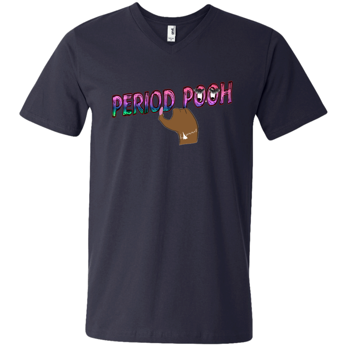 Period Pooh Printed V-Neck T-Shirt