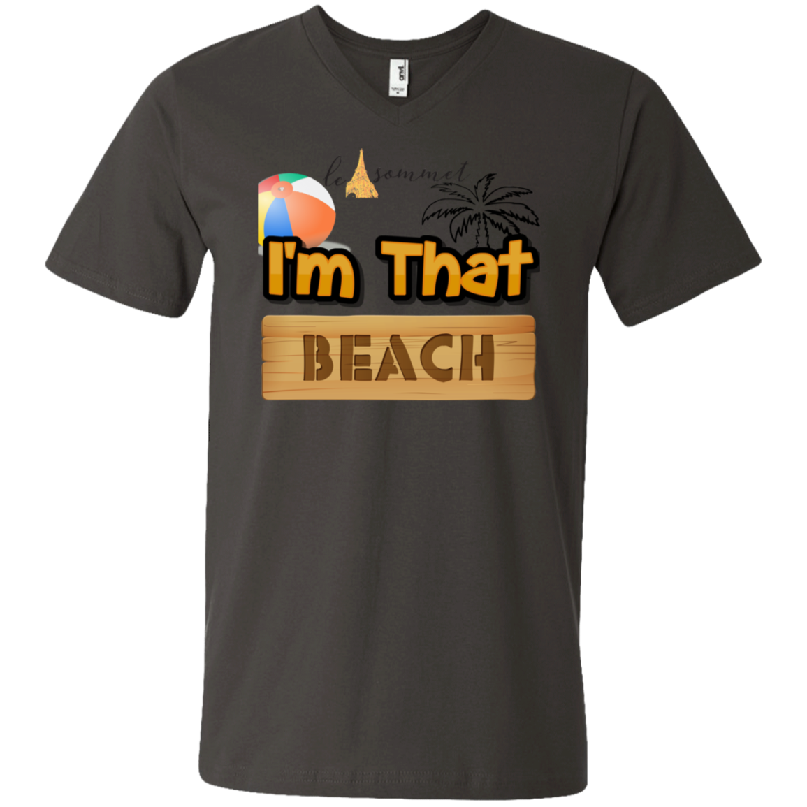 I'm that Beach Printed V-Neck T-Shirt