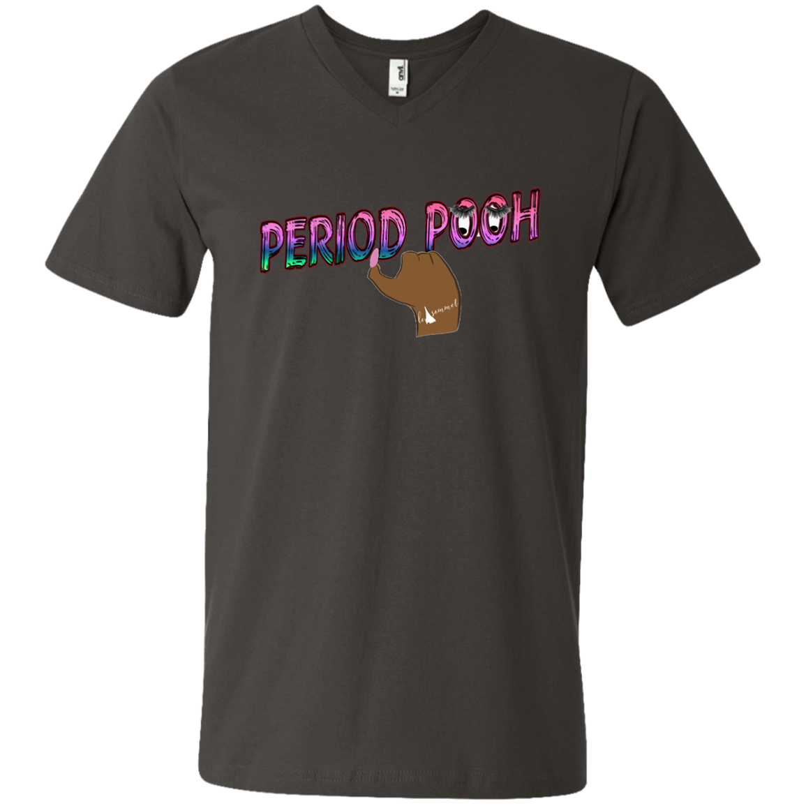 Period Pooh Printed V-Neck T-Shirt