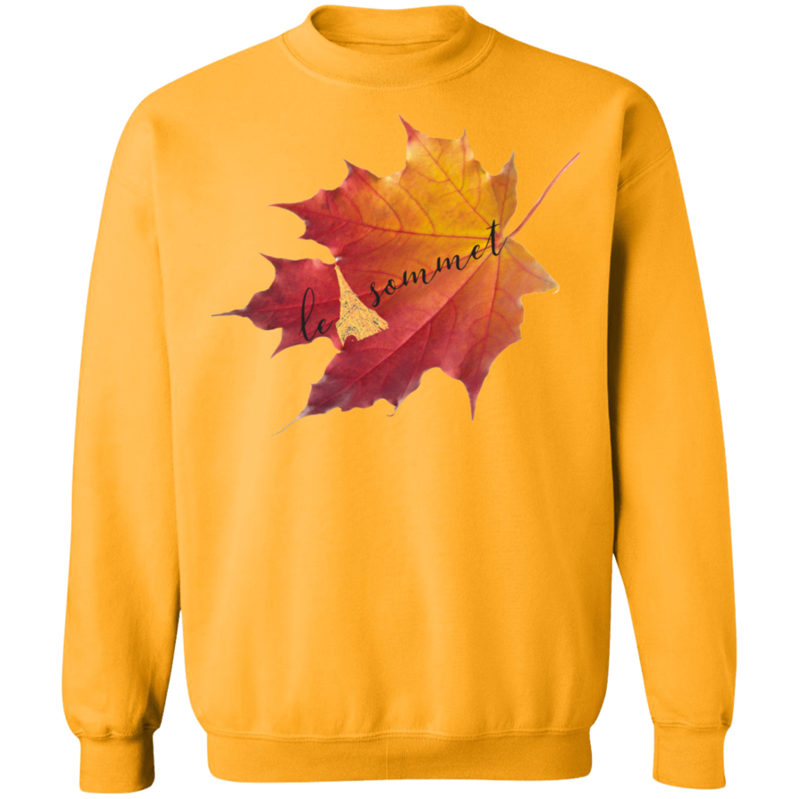 Autumn Logo Leaf Crewneck Pullover Sweatshirt  8 oz.