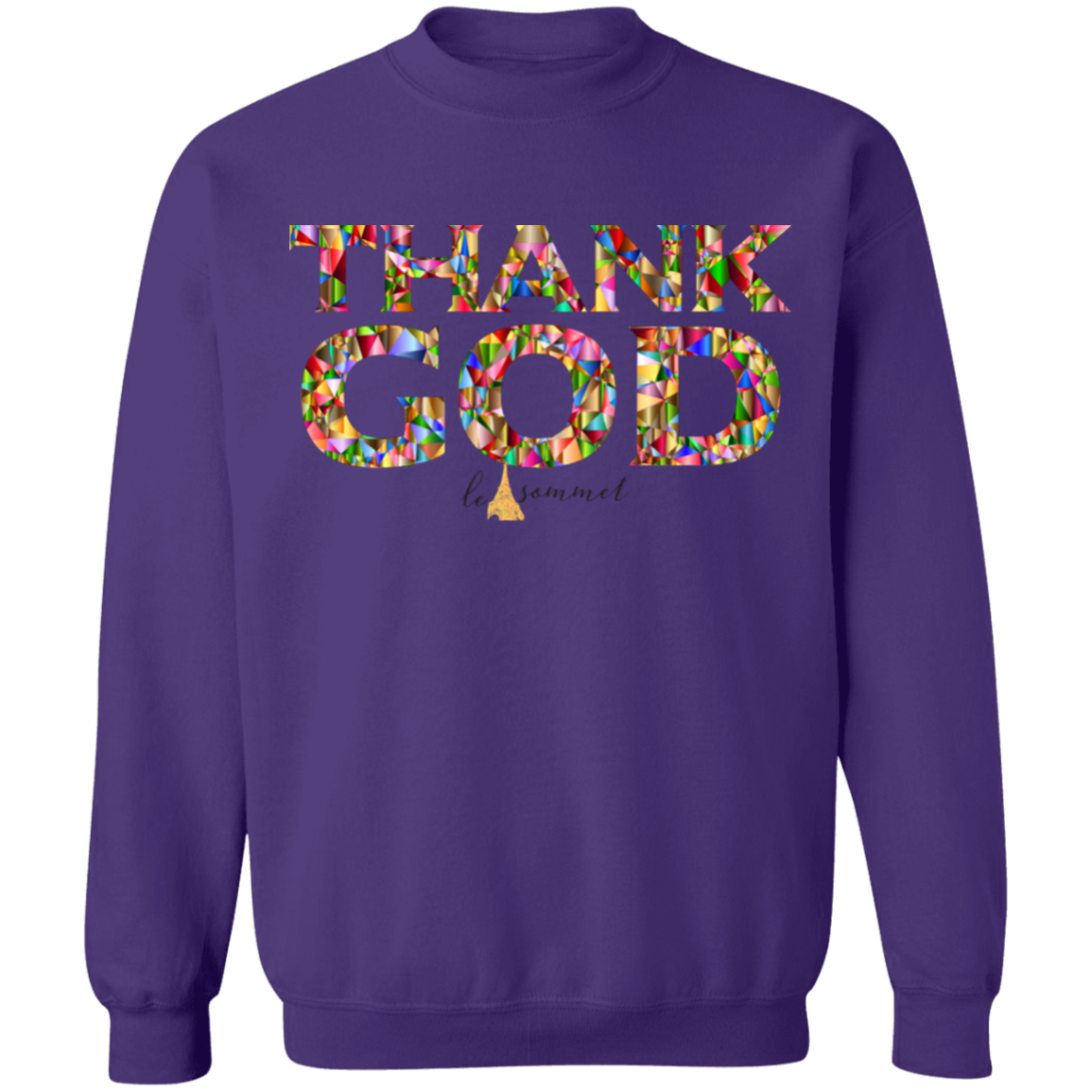 Thank God Crewneck Pullover Sweatshirt  8 oz.