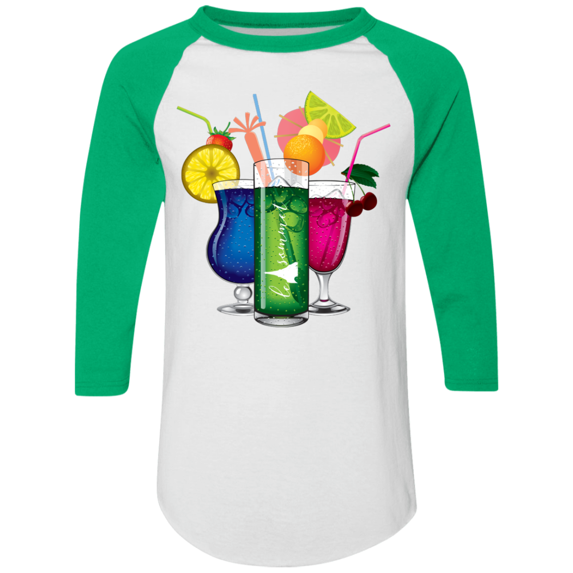 Drinks on Me Colorblock Raglan Jersey