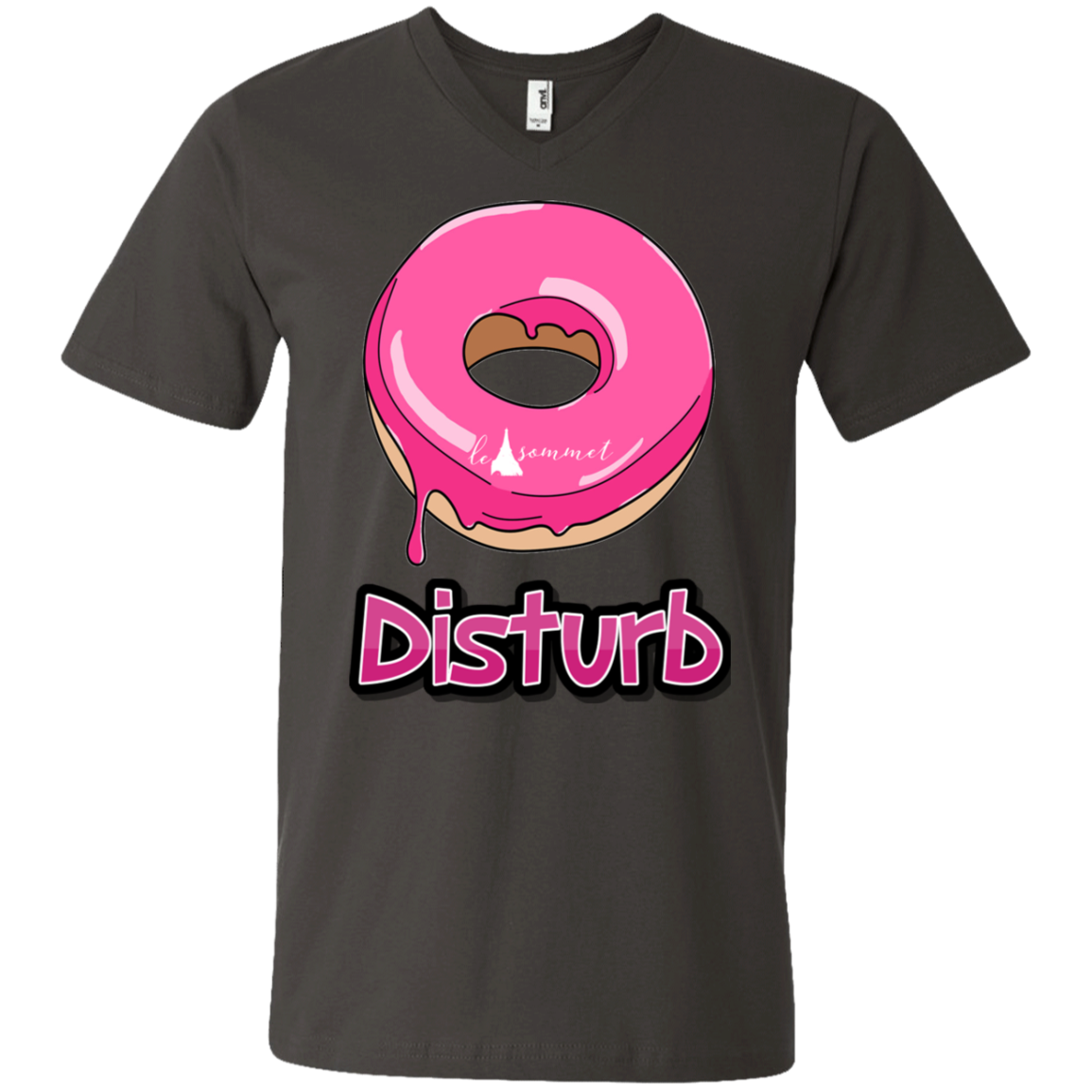 Donut Disturb Printed V-Neck T-Shirt