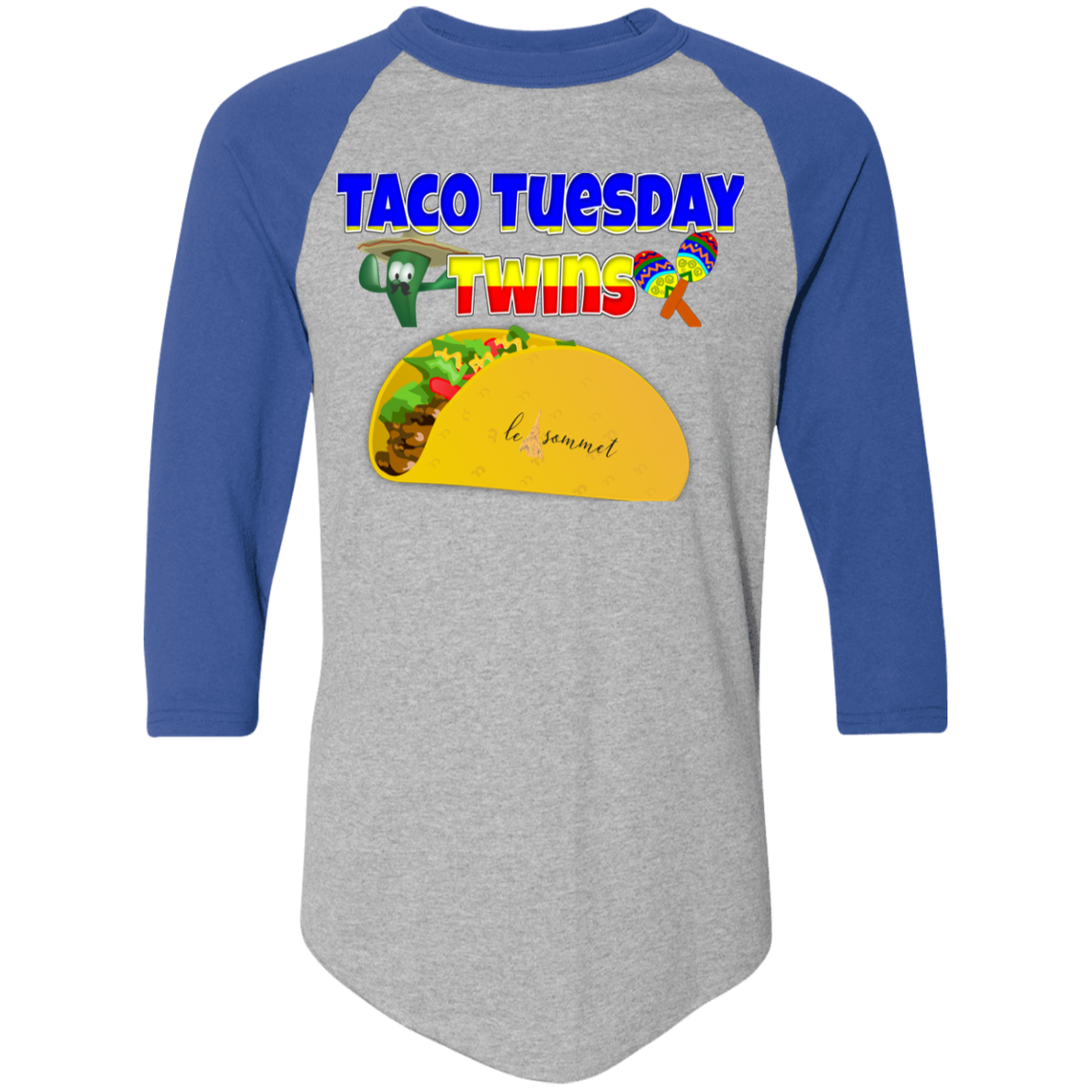 Taco Tuesday Twins Colorblock Raglan Jersey