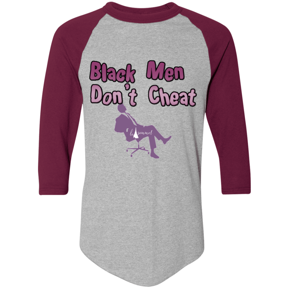 Black Men Don't Cheat Colorblock Raglan Jersey