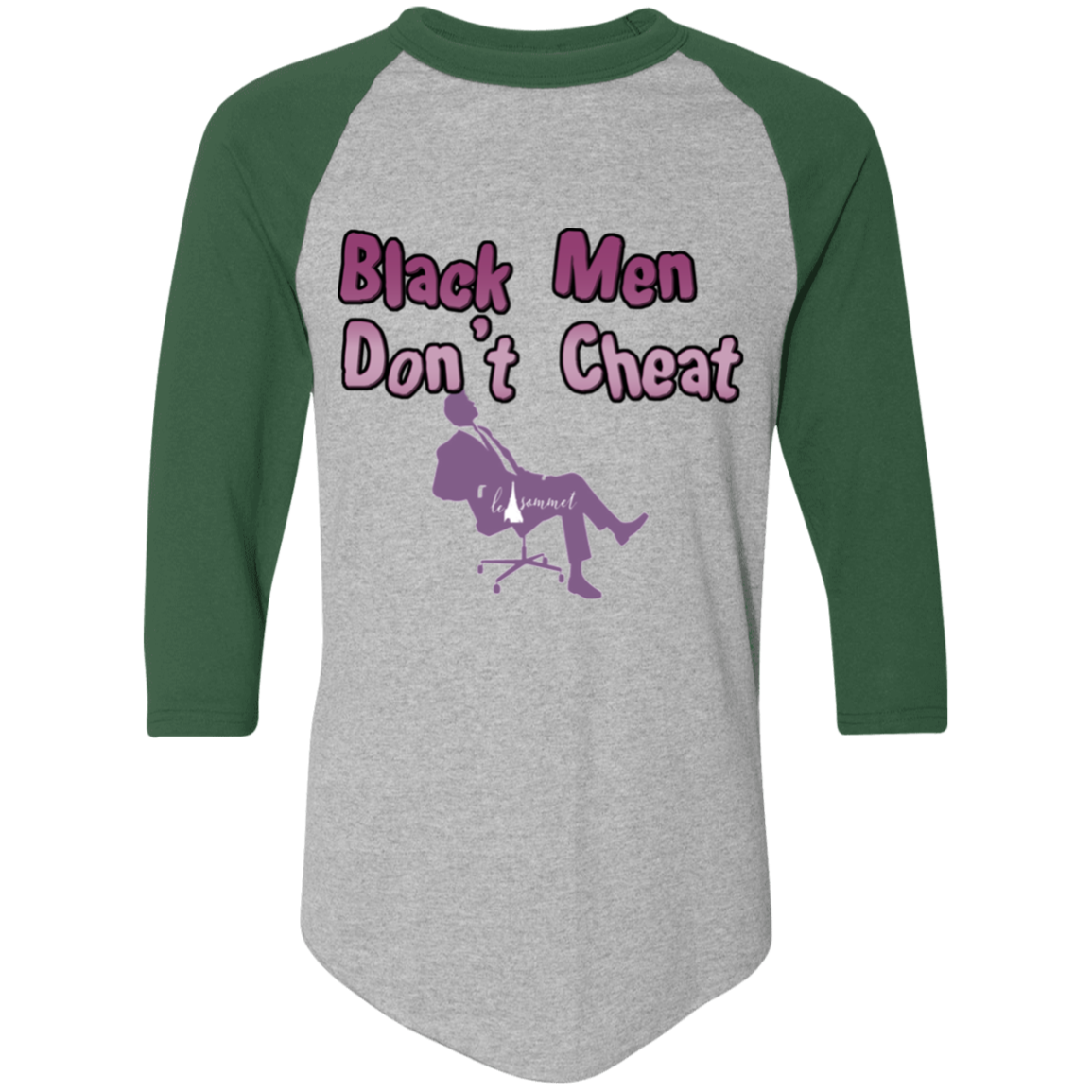 Black Men Don't Cheat Colorblock Raglan Jersey