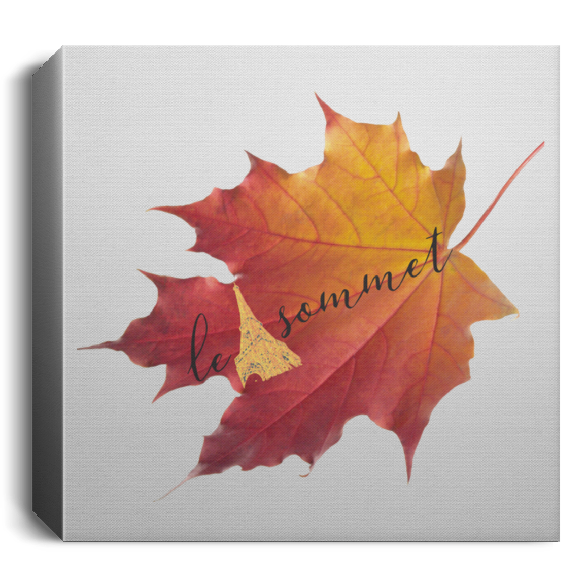 Autumn Logo Leaf Deluxe Square Canvas 1.5in Frame