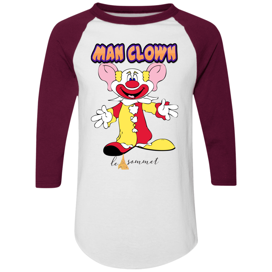 Man Clown Colorblock Raglan Jersey