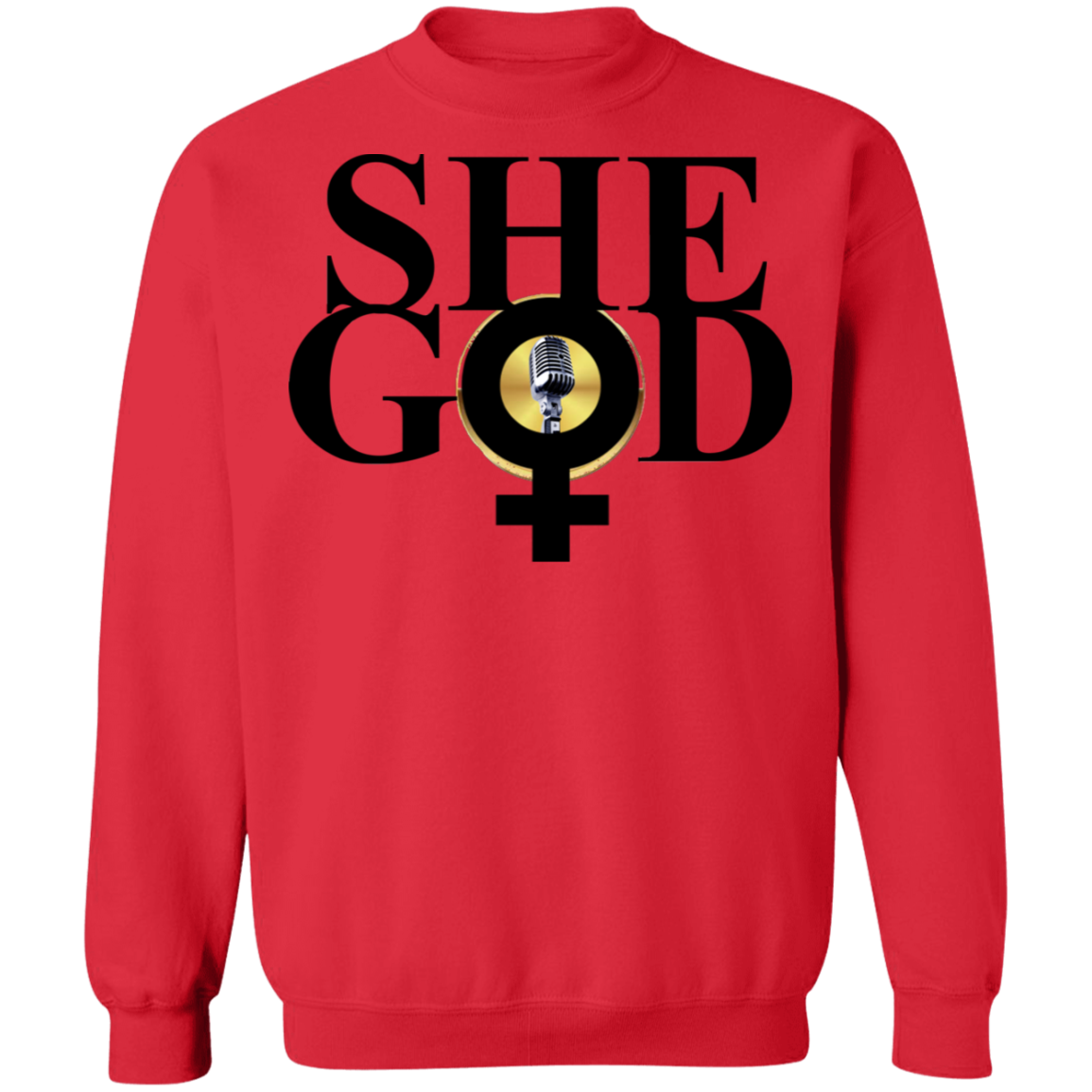 shegod Crewneck Pullover Sweatshirt