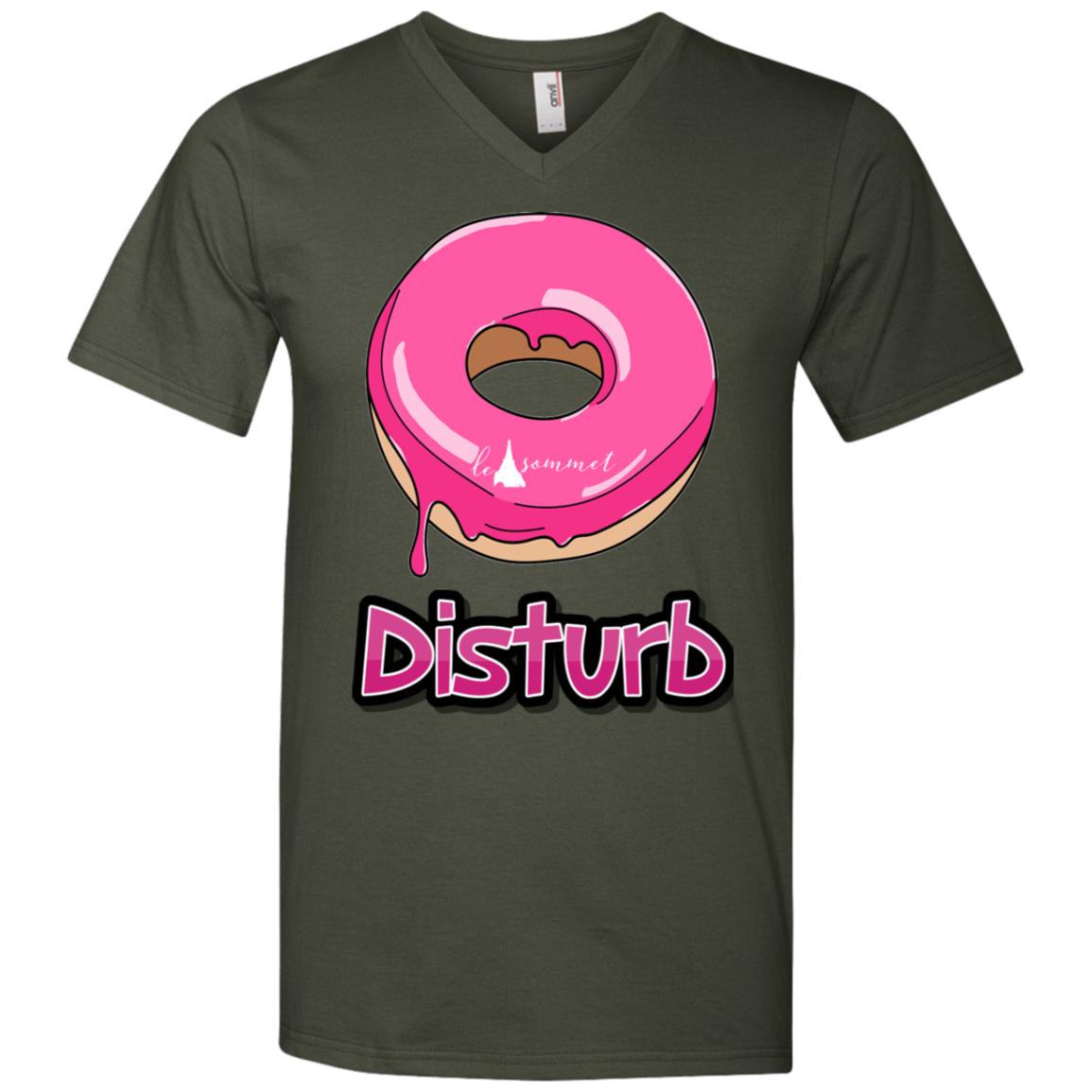 Donut Disturb Printed V-Neck T-Shirt