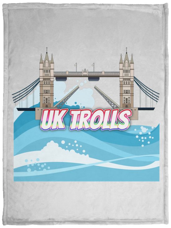 UK Trolls Plush Fleece Blanket - 30x40 (chg)