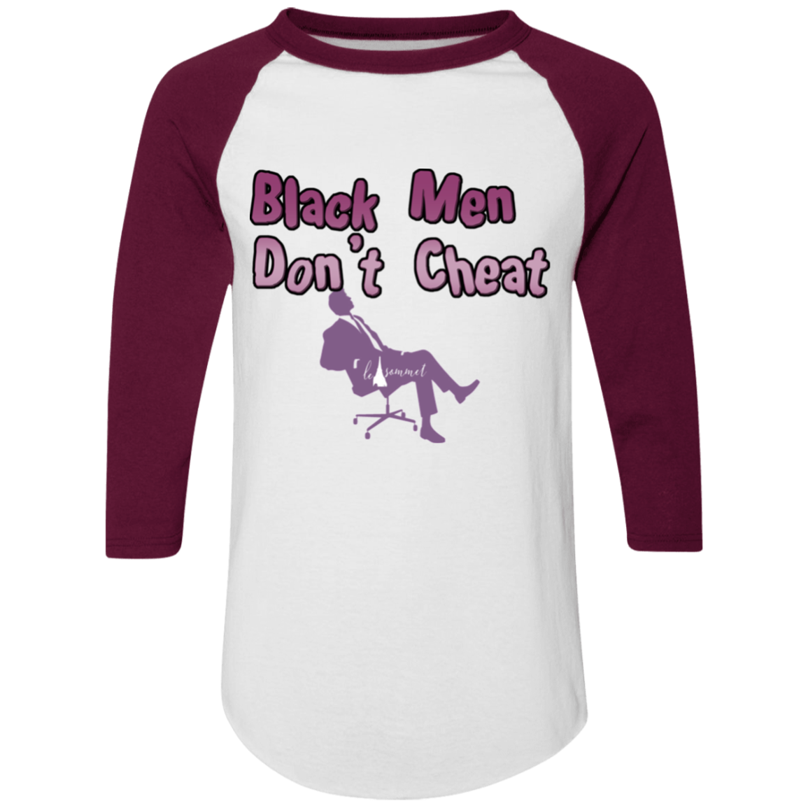 Black Men Don't Cheat Colorblock Raglan Jersey