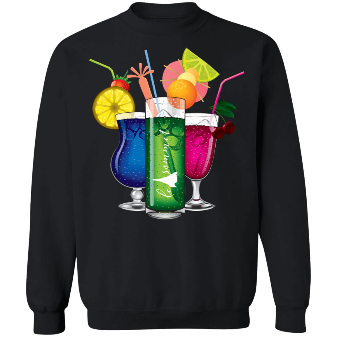 Drinks on Me Crewneck Pullover Sweatshirt  8 oz.