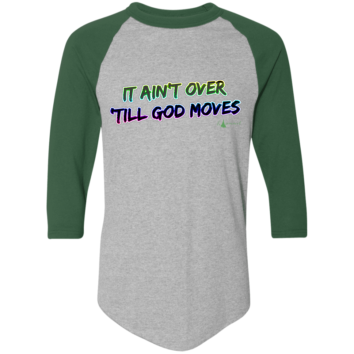 It Ain't Over 'Till God Moves Colorblock Raglan Jersey