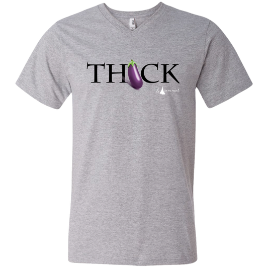 Thick Printed V-Neck T-Shirt