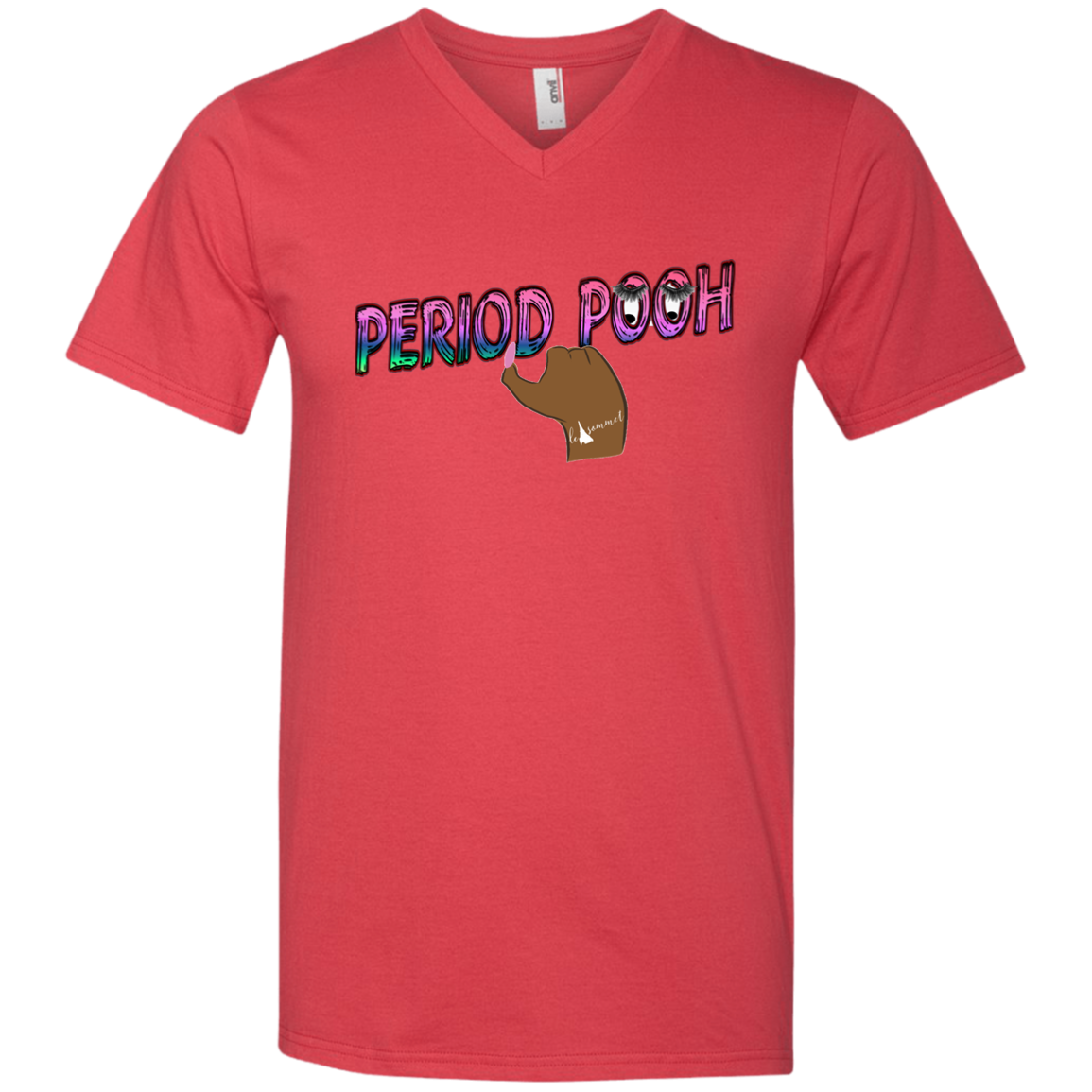 Period Pooh Printed V-Neck T-Shirt