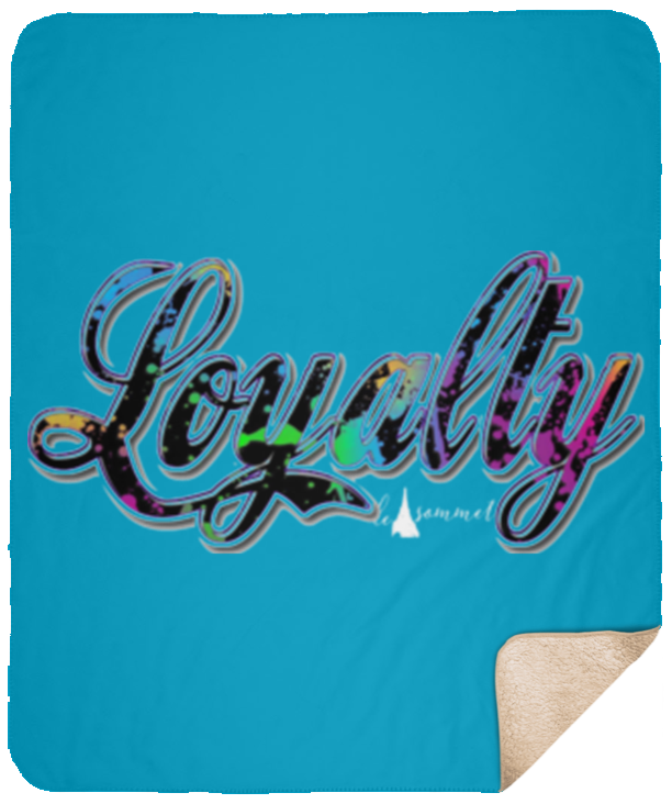 Loyalty Paint Splatter Sherpa Blanket - 50x60