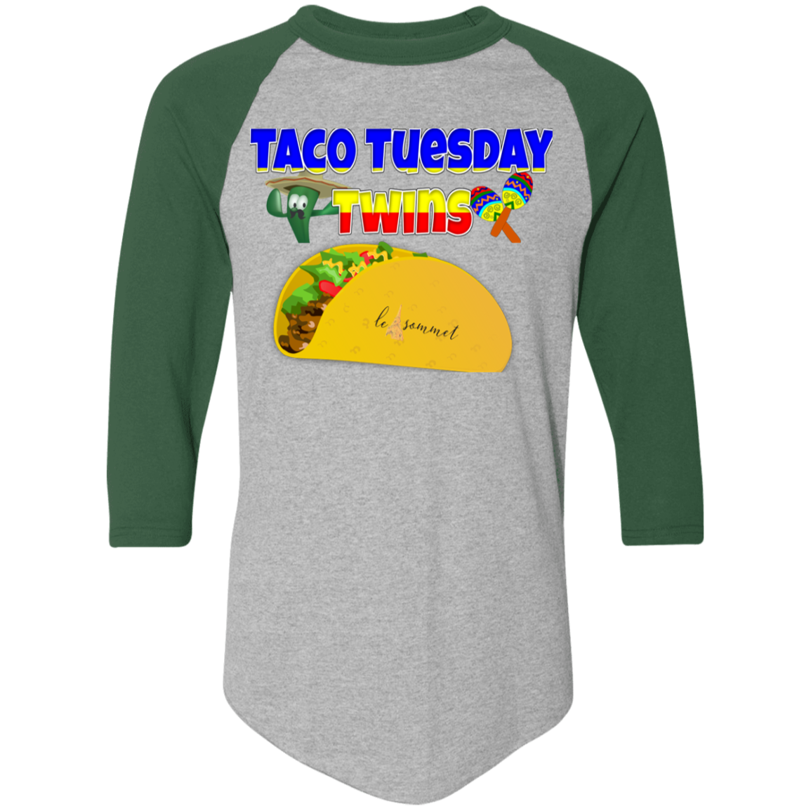 Taco Tuesday Twins Colorblock Raglan Jersey