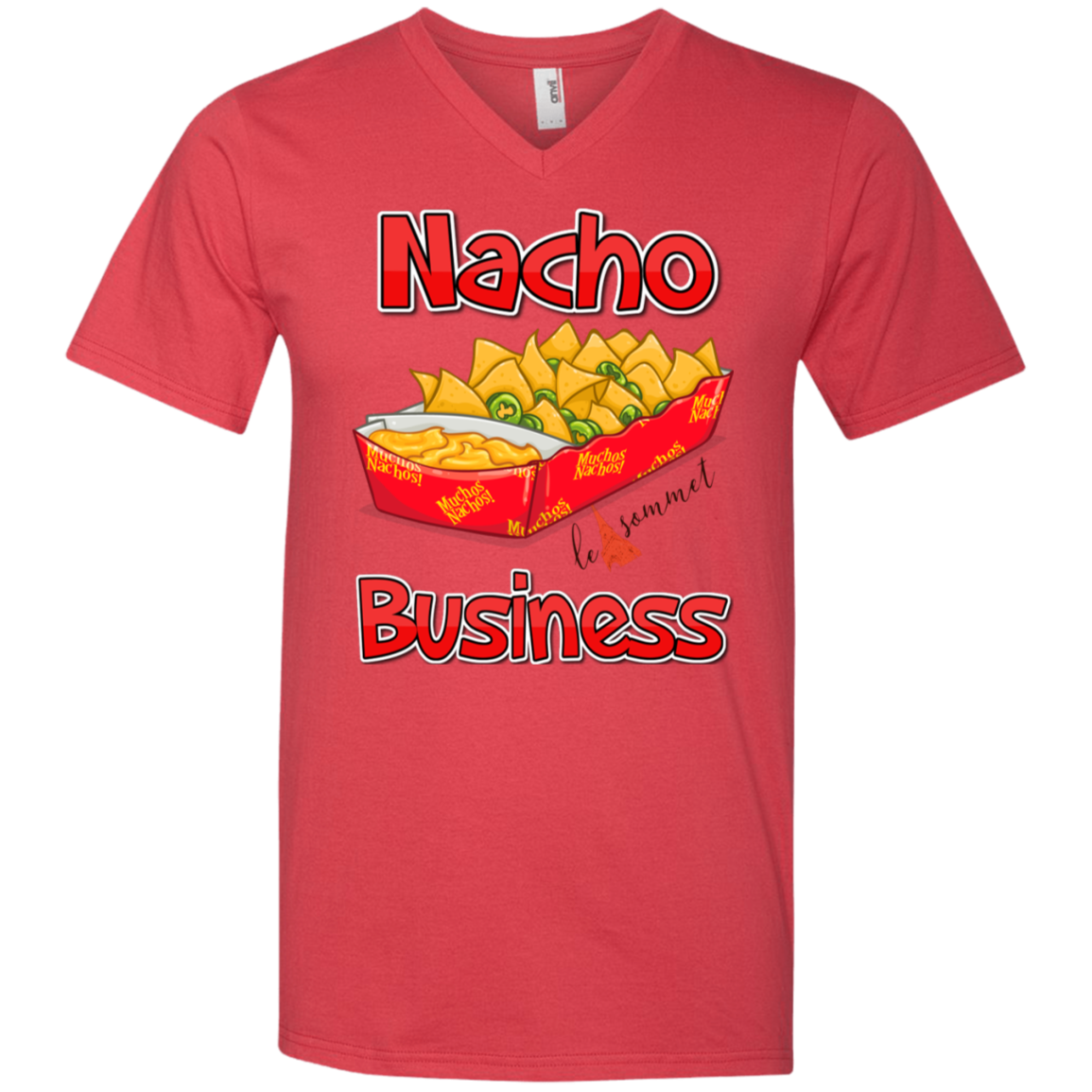 Nacho Business  Printed V-Neck T-Shirt