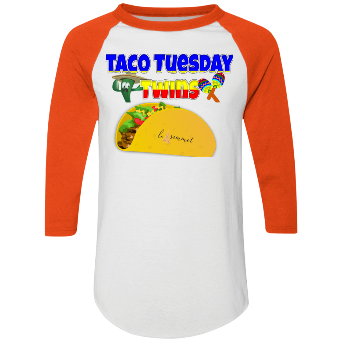 Taco Tuesday Twins Colorblock Raglan Jersey