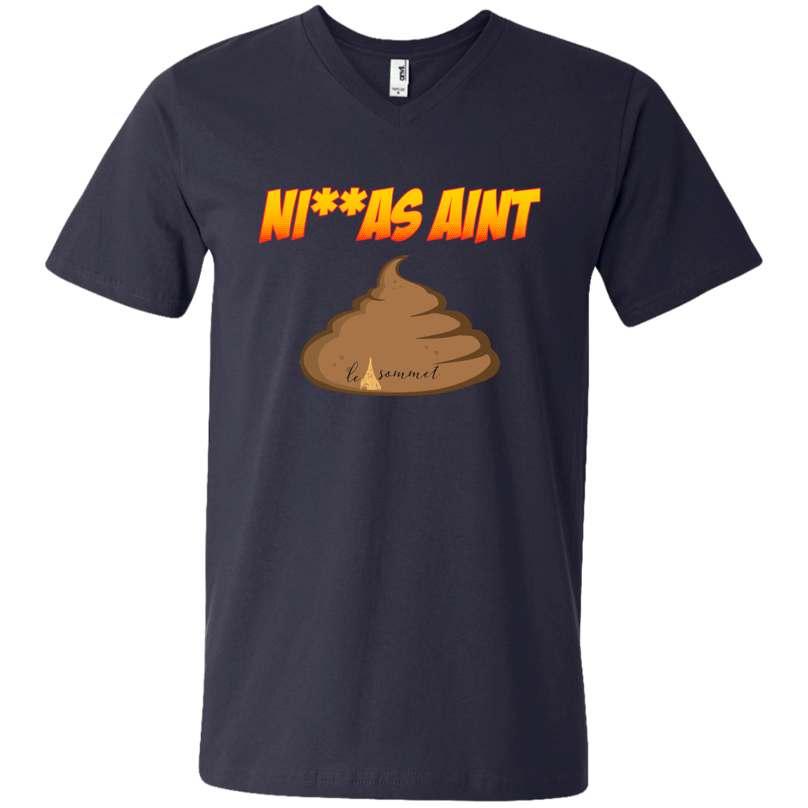 NAS  Printed V-Neck T-Shirt