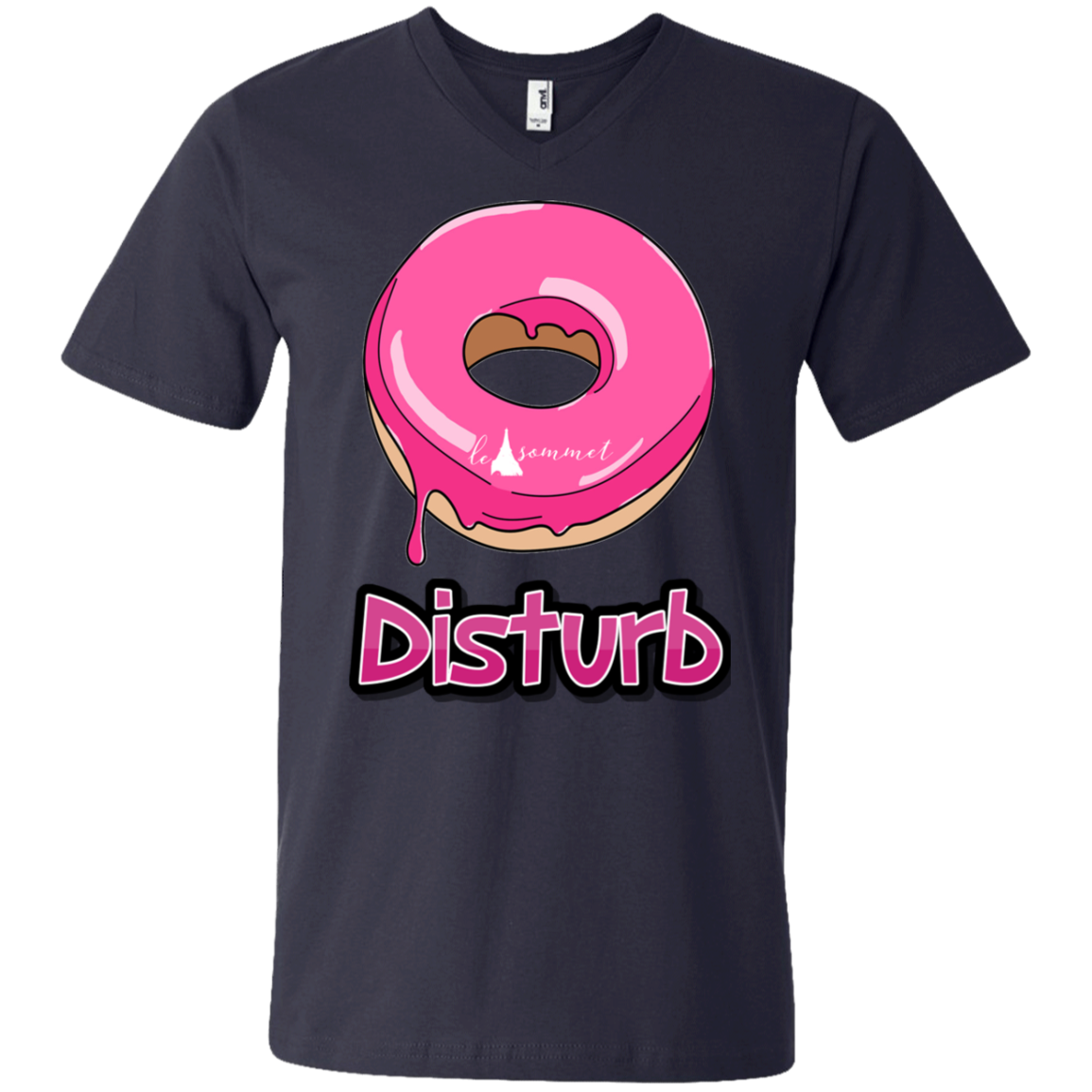 Donut Disturb Printed V-Neck T-Shirt