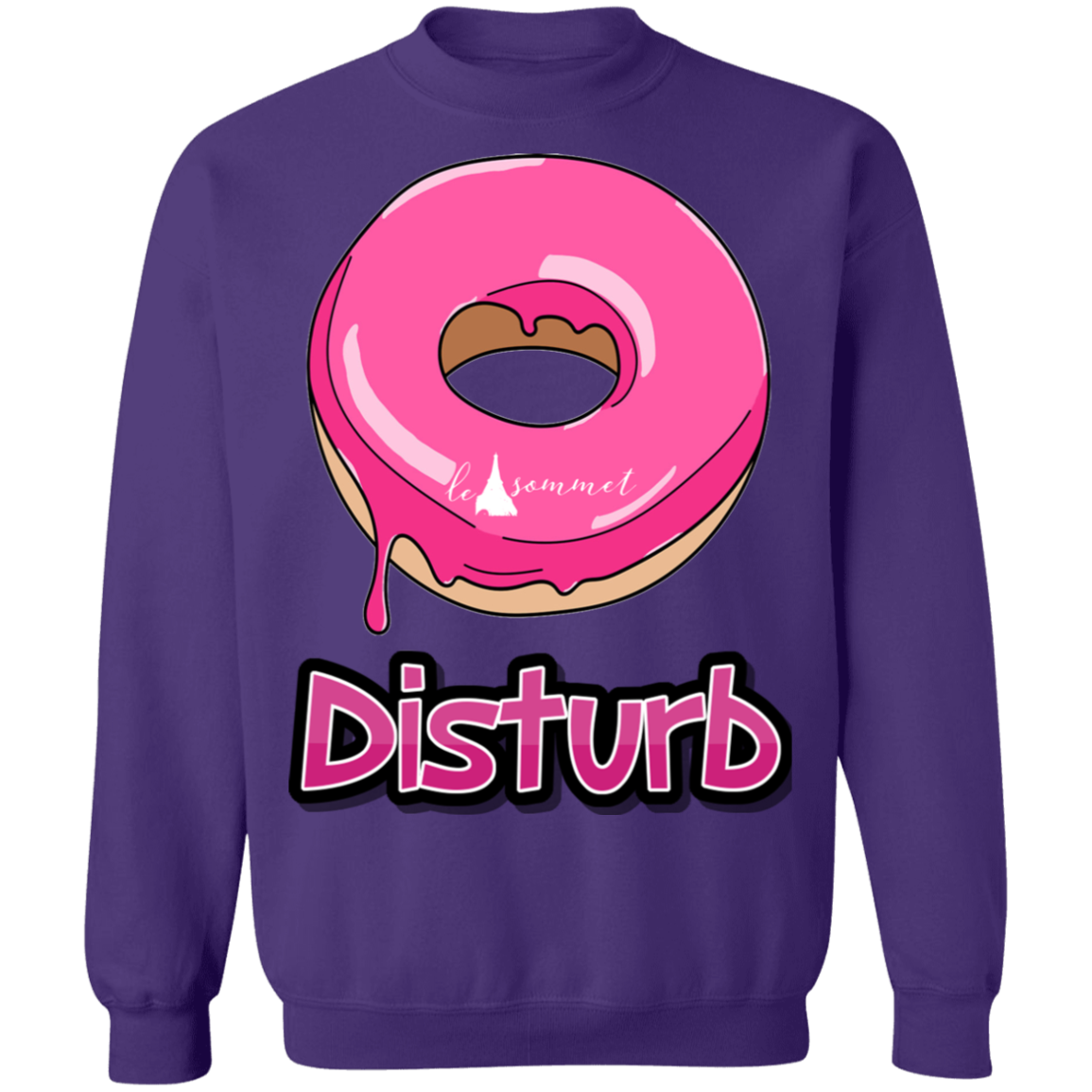 Donut Disturb Crewneck Pullover Sweatshirt  8 oz.