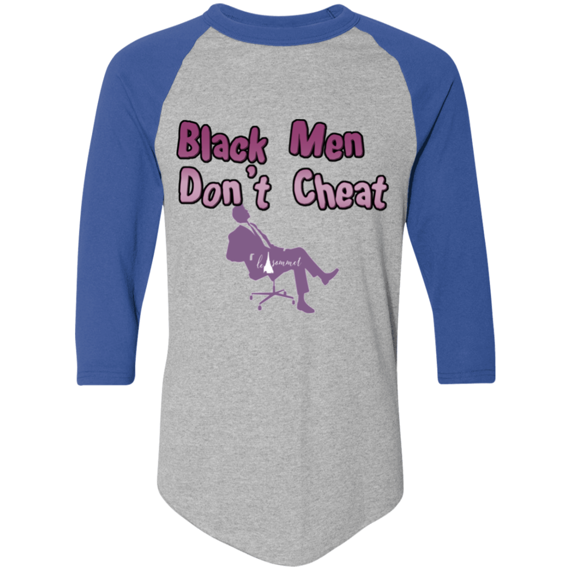 Black Men Don't Cheat Colorblock Raglan Jersey