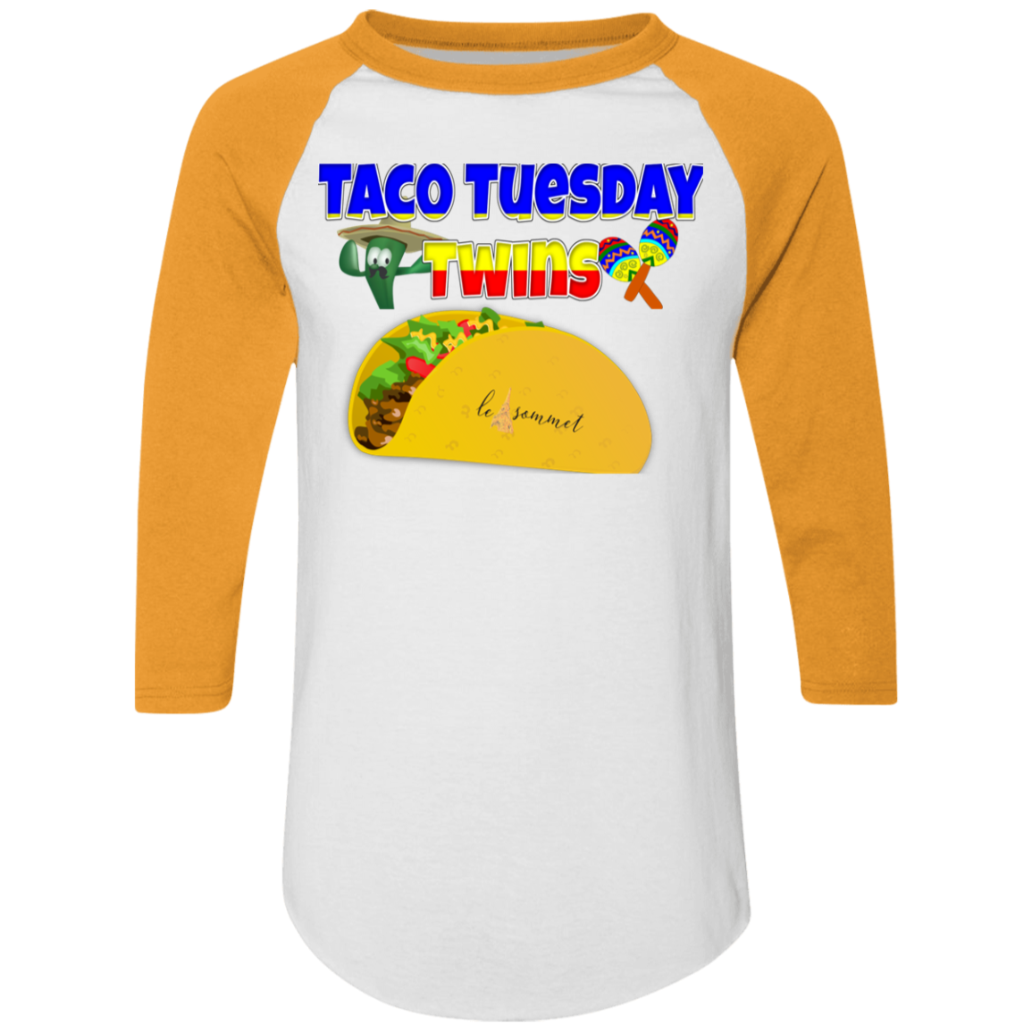 Taco Tuesday Twins Colorblock Raglan Jersey