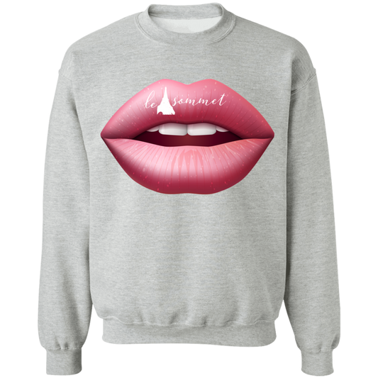 Pinky Lips Crewneck Pullover Sweatshirt  8 oz.