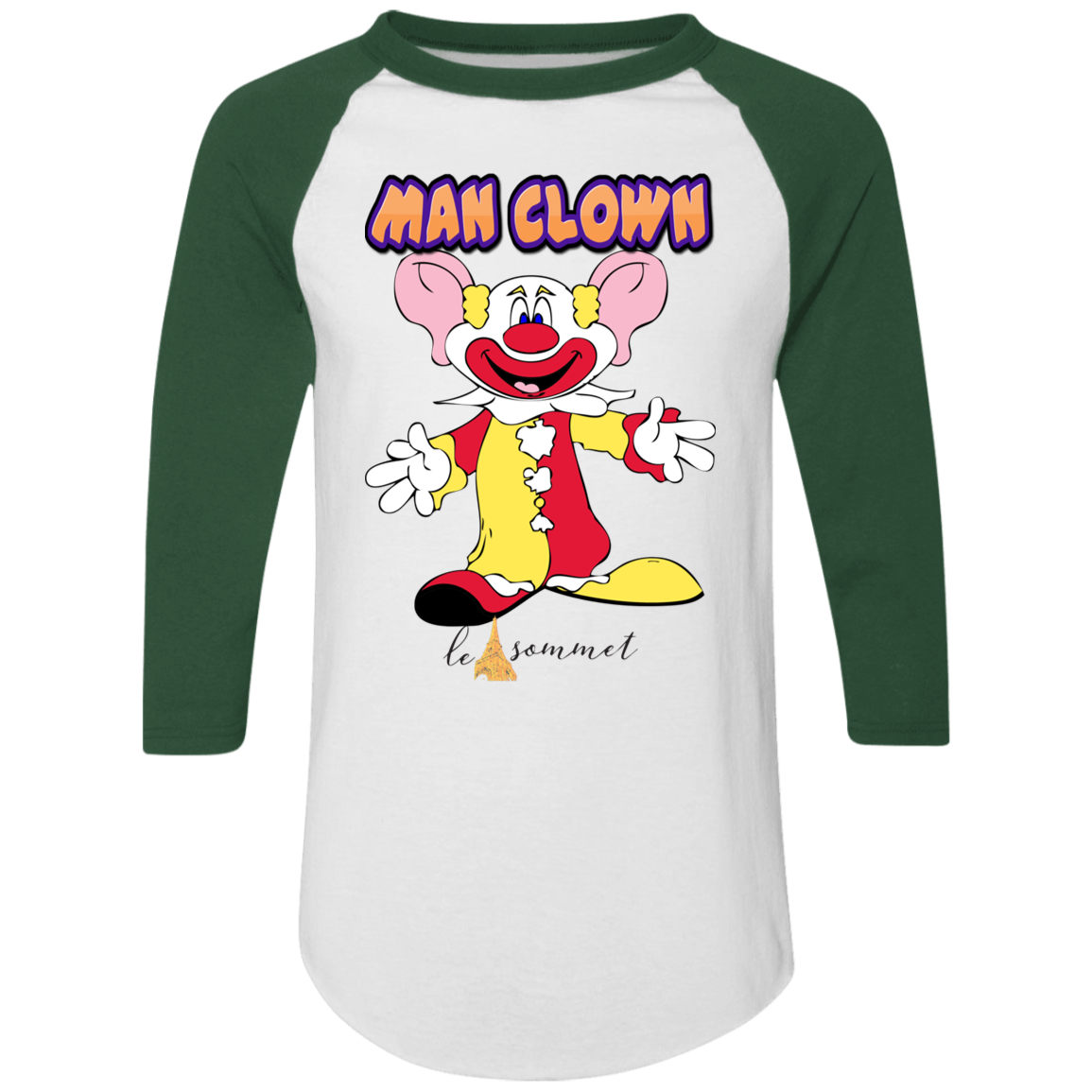 Man Clown Colorblock Raglan Jersey