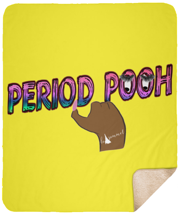 Period Pooh Sherpa Blanket - 50x60