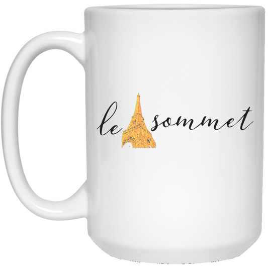 Le Sommet Logo 15 oz. White Mug