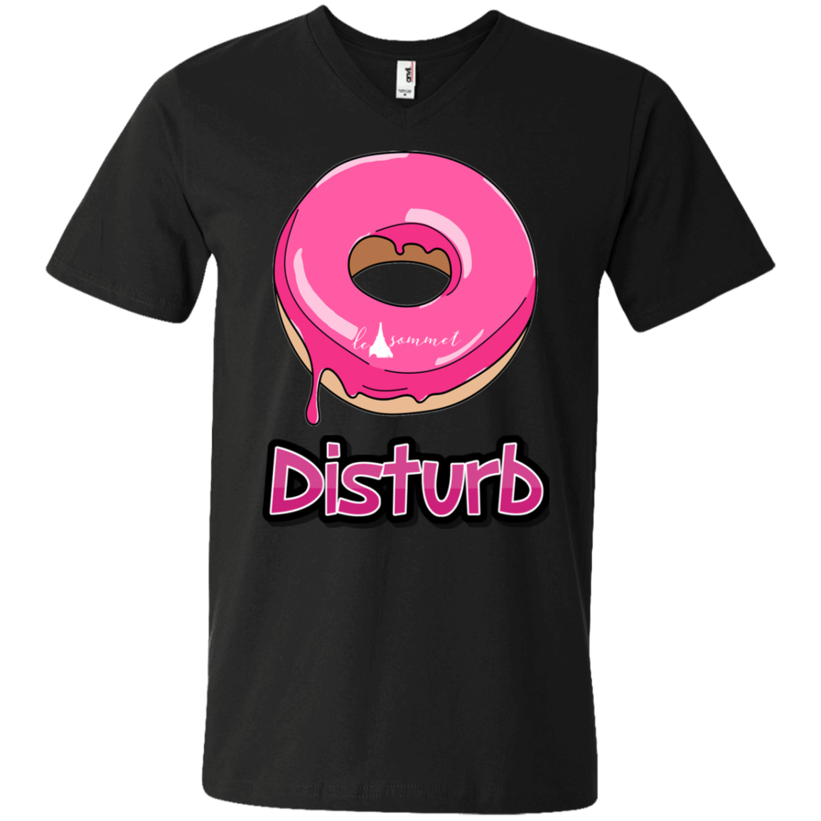 Donut Disturb Printed V-Neck T-Shirt