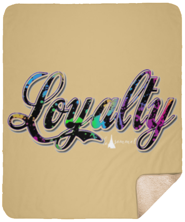 Loyalty Paint Splatter Sherpa Blanket - 50x60