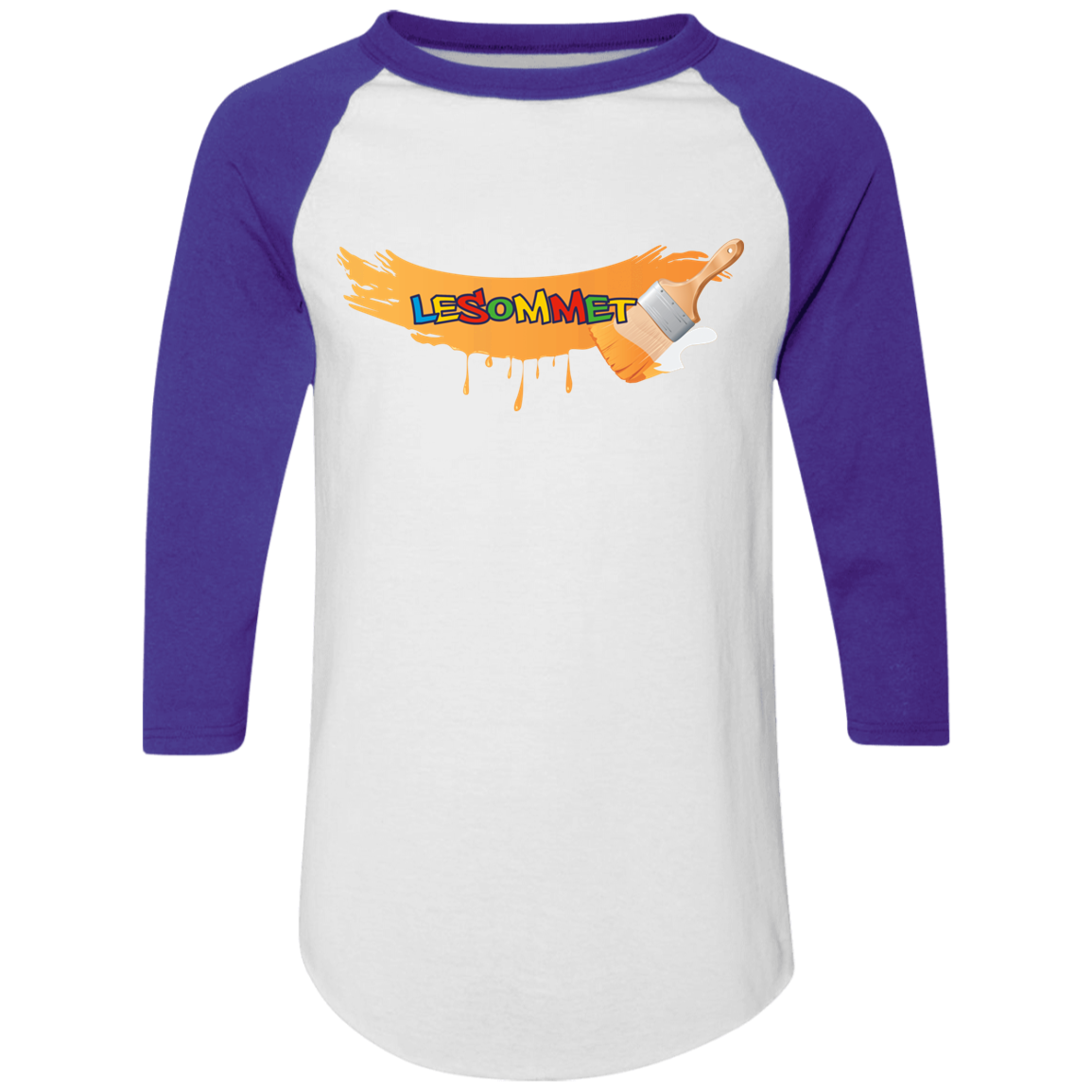 Graffiti Paint Stroke Colorblock Raglan Jersey