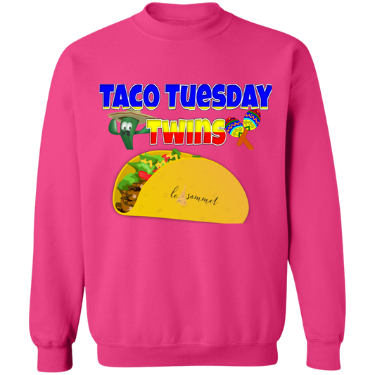 Taco Tuesday Twins Crewneck Pullover Sweatshirt  8 oz.