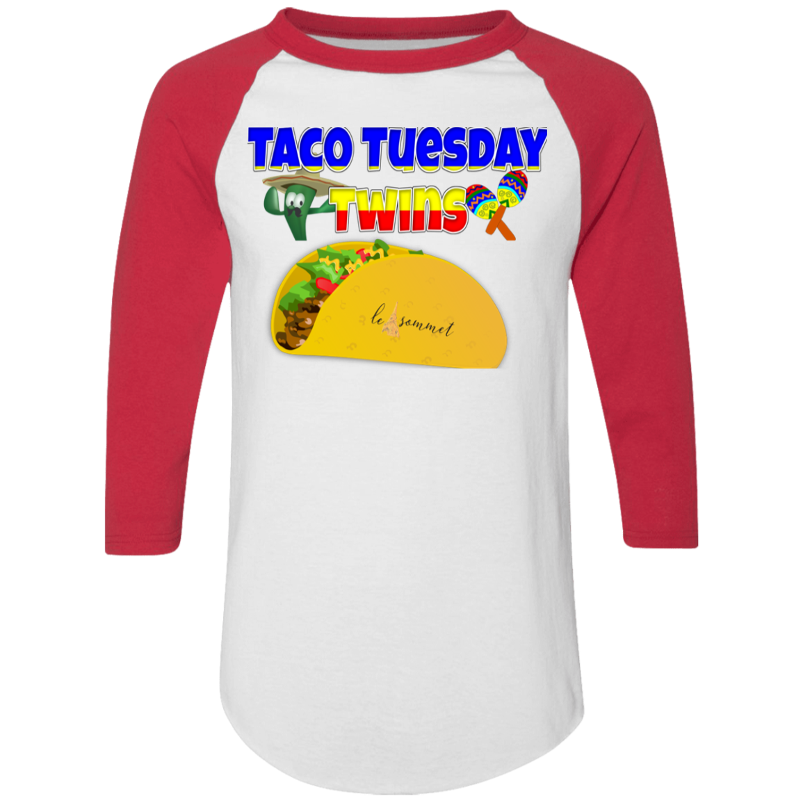 Taco Tuesday Twins Colorblock Raglan Jersey